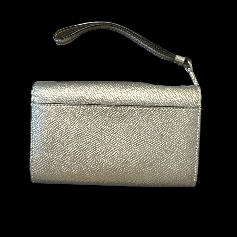 Metallic Gold COACH Wristlet - Picture 2 of 6